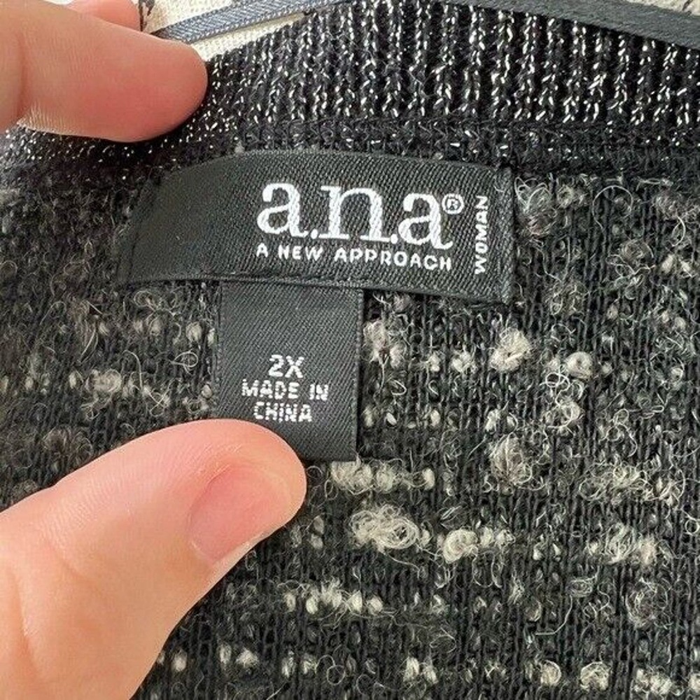 Ana white gray and black sparkly knit cardigan with pockets - Picture 9 of 10